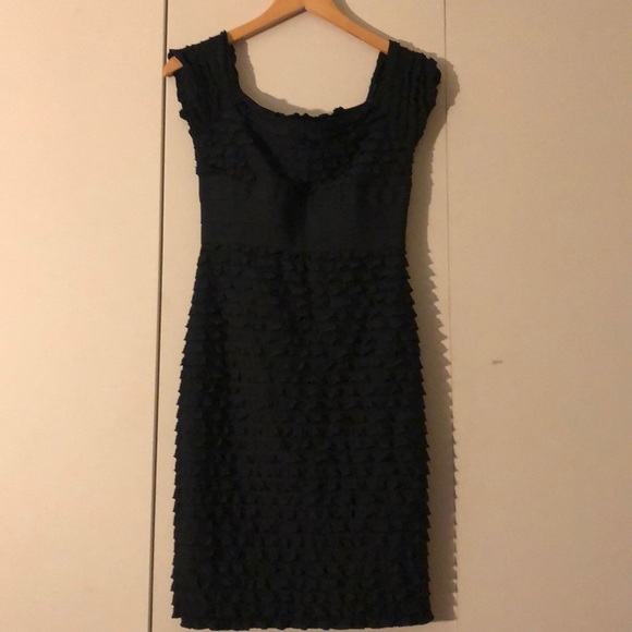 MAX Studio Black Cap Sleeve Ruffle Dress - Picture 2 of 4